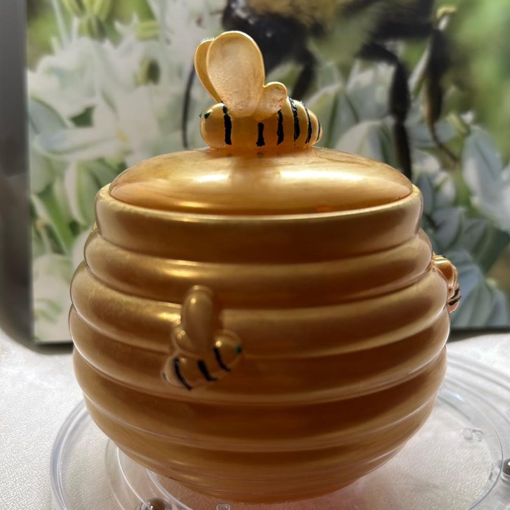 Gold Bee-Themed Decorative Jar - Picture 2 of 6